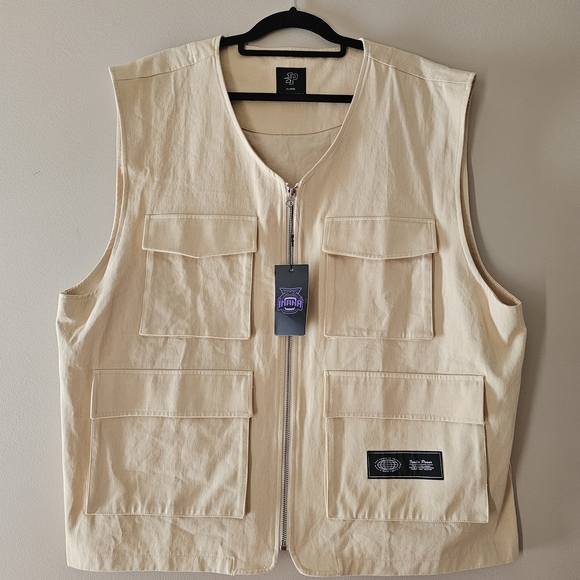 Inaka Power Other - NWT Inaka Power Utility Vest Concrete Jungle Collection XL Beige Cargo Tactical